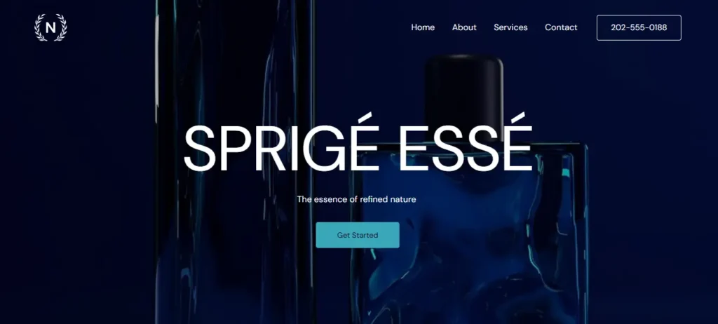 Sprige Esse premium perfume bottle with elegant luxury fragrance branding